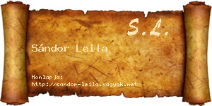 Sándor Leila névjegykártya