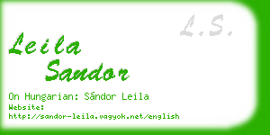 leila sandor business card